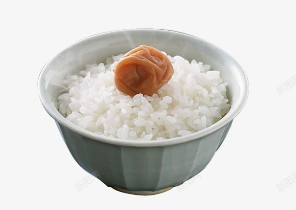 一碗梅子米饭png免抠素材_新图网 https://ixintu.com 梅子 热气腾腾的米饭 白色 米饭