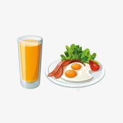 营养午餐橙汁沙拉营养午餐高清图片