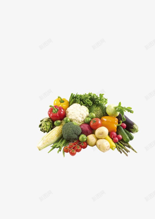 一堆新鲜的瓜果蔬菜png免抠素材_新图网 https://ixintu.com 新鲜 瓜果 蔬菜