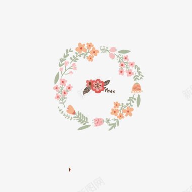 中式婚庆布置水彩花草图案图标图标