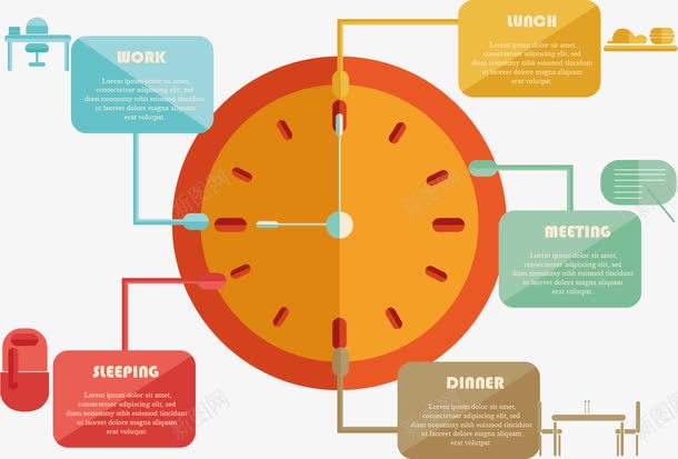 创意钟表时间表png免抠素材_新图网 https://ixintu.com 创意结构 安排 时钟 时钟计划表 时间表 流程表 矢量素材 计划 计划表