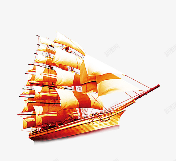 古代军用帆船png免抠素材_新图网 https://ixintu.com 军用 古代 帆船 素材