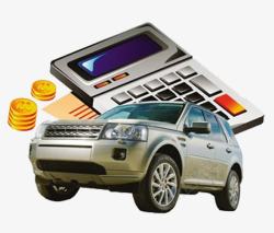 车贷素材计算机金币和汽车高清图片