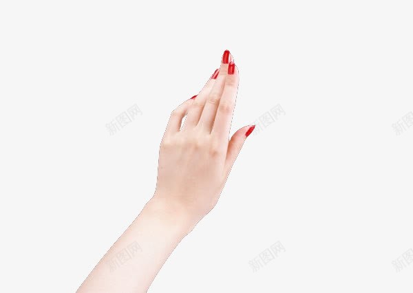 红色指甲女人的手png免抠素材_新图网 https://ixintu.com 女人的手指 红色指甲 美甲