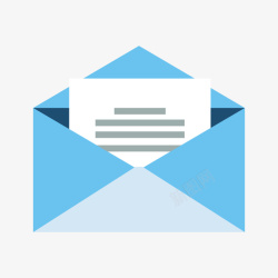 蓝色邮箱蓝色三角形文件邮箱高清图片