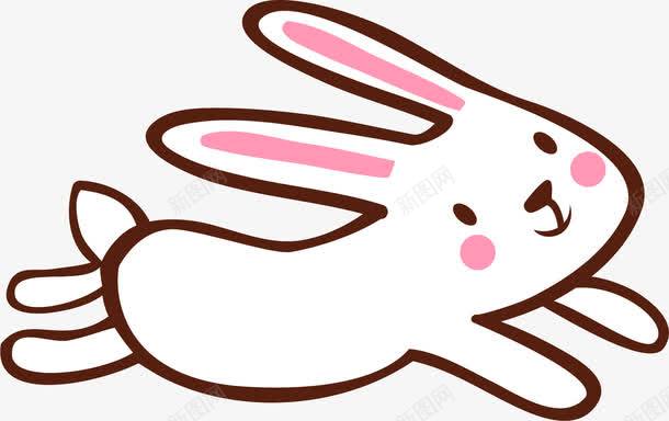 卡通小兔子图案png免抠素材_新图网 https://ixintu.com 免抠PNG 兔子 兔子简笔画 动物 可爱 小兔子LOGO 小白兔 幼儿园 童趣 跳跃的兔子