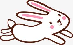 跳跃的兔子卡通小兔子图案高清图片