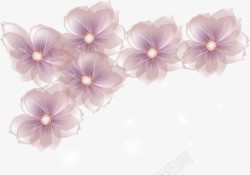 光斑与花朵图片幻彩花朵矢量图高清图片