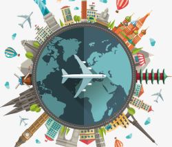 环游世界的梦想旅行玩耍logo图标高清图片