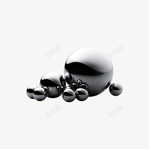 实体零件金属球一堆png免抠素材_新图网 https://ixintu.com 不锈钢 不锈钢球 光泽 圆形 圆球 球形 金属 金属球