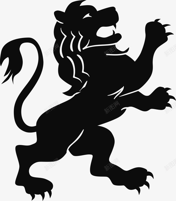黑色狮子矢量图图标eps_新图网 https://ixintu.com 动物 大头 手绘动物 手绘狮子 手绘狮子图 水墨狮子 狮子 狮子图 猛兽 矢量图