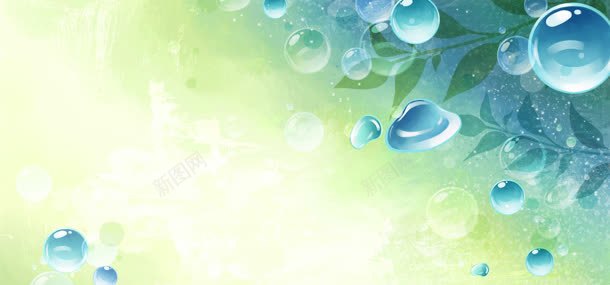 蓝色温馨水球背景jpg设计背景_新图网 https://ixintu.com 小清新 水滴