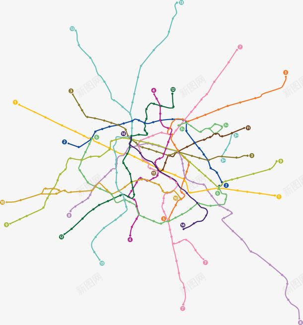 巴黎地铁路线图png免抠素材_新图网 https://ixintu.com 地图 地铁 地铁卡通 地铁站 路线 铁路