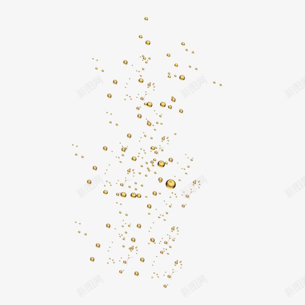 金色小水滴png免抠素材_新图网 https://ixintu.com 可爱 小球 水滴 渲染 背景 金色