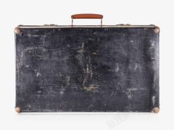 老古董手提箱满布划痕的黑色木箱摄影高清图片