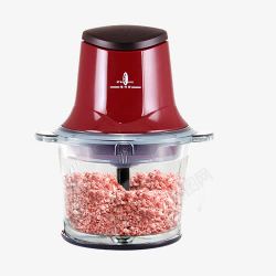 家用电动绞肉机红色搅拌机高清图片