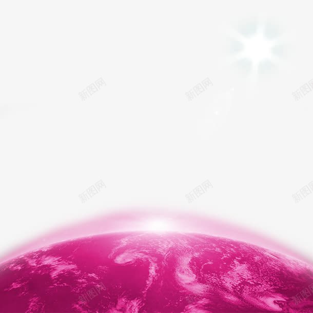 紫色地球水平面png免抠素材_新图网 https://ixintu.com 地球 日出 水平面