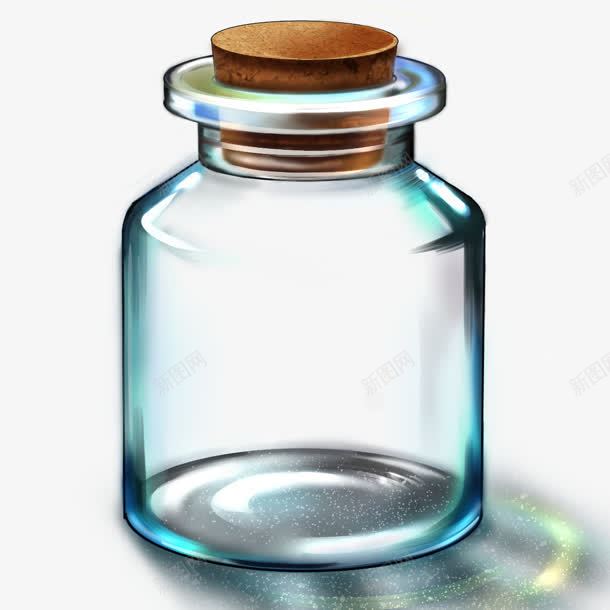淡蓝色带瓶塞透明空瓶子png免抠素材_新图网 https://ixintu.com 淡蓝 瓶塞 瓶子 色带 透明