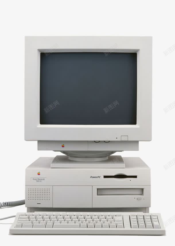 老式台式电脑png免抠素材_新图网 https://ixintu.com 产品实物 台式机 显示屏 白色电脑 老式电脑