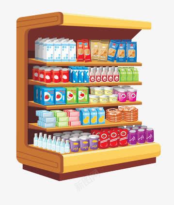 四层的放置牛奶饮料等货柜png免抠素材_新图网 https://ixintu.com 牛奶 货柜 陈列柜 饮料