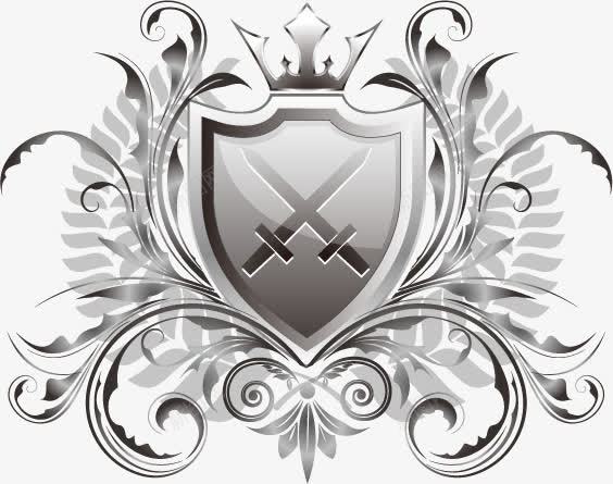 银色的盾牌png免抠素材_新图网 https://ixintu.com 交叉的双剑 保卫 安全 盾牌 骑士