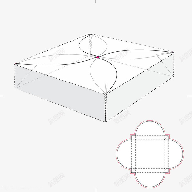 立体创意包装礼盒结构png免抠素材_新图网 https://ixintu.com 创意 包装 包装结构图 折叠 模型 礼盒 立体 结构 解析