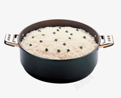一碗白色青豆蒸米饭素材