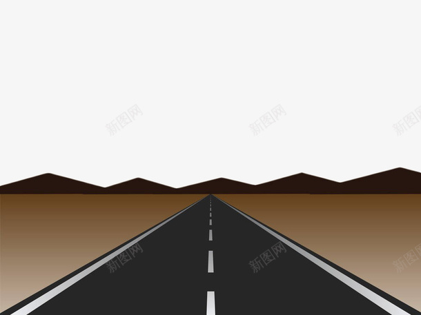 手绘沙漠公路png免抠素材_新图网 https://ixintu.com 交通 公路 大路 手绘 沙丘 沙漠 蜿蜒 马路