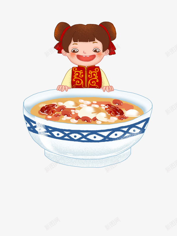 腊八节插图可爱卡通手绘小女孩喝png免抠素材_新图网 https://ixintu.com 卡通 可爱 大笑 小女孩 手绘 腊八粥 腊八节插图 腊八节插图可爱卡通手绘小女孩喝腊八粥免费下载