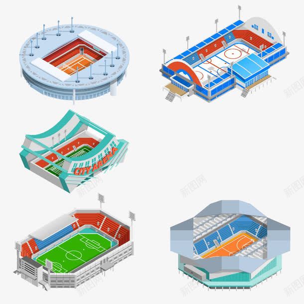 体育馆png免抠素材_新图网 https://ixintu.com 体育馆 创意 卡通 立体体育馆