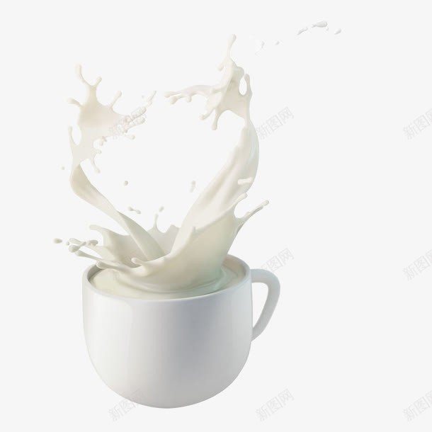 一杯牛奶png免抠素材_新图网 https://ixintu.com 一杯 喷溅 牛奶 特效 纯色