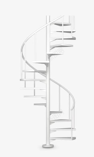 白色楼梯png免抠素材_新图网 https://ixintu.com 别墅楼梯 楼梯 白色楼梯