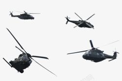 4架直升机素材