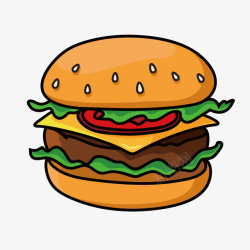 汉堡菜单表卡通汉堡菜单高清图片