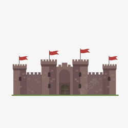 城楼城堡城门矢量图素材