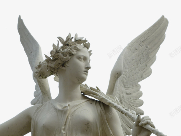 欧美天使雕像png免抠素材_新图网 https://ixintu.com 天使 女性 沉思 雕像 雕塑