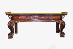 俯拍矮桌复古中国风书桌矮桌高清图片