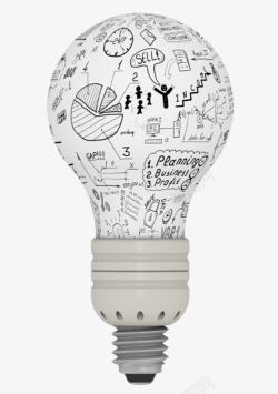 创意思路白色创意电器思路图灯泡装饰图案高清图片