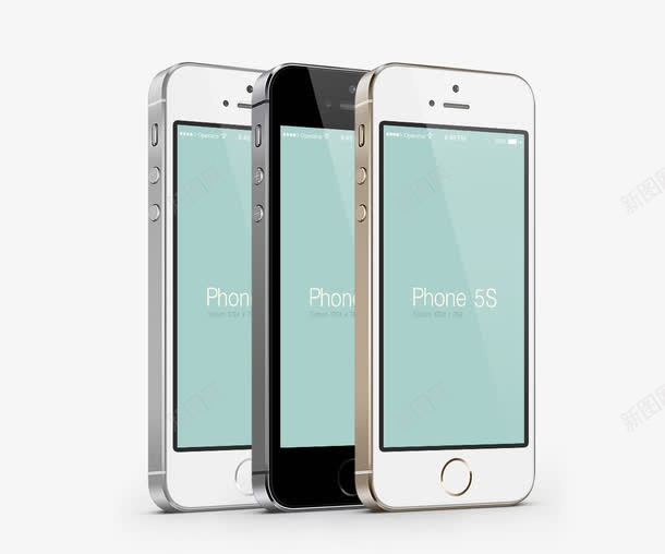 iPhone5spng免抠素材_新图网 https://ixintu.com iPhone5s 竖着的手机 苹果5S手机 苹果模型机 黑白金