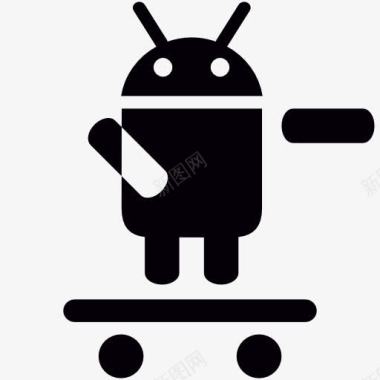 Android在滑板与LeftArmRaised图标图标