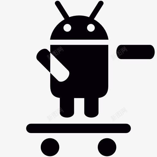 Android在滑板与LeftArmRaised图标png_新图网 https://ixintu.com 形状 操作系统 溜冰 滑冰 硬件 软件