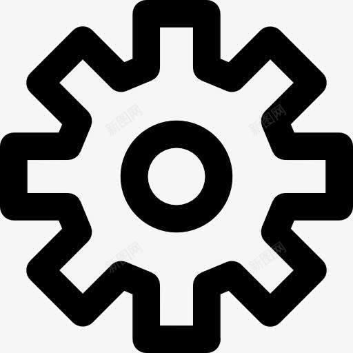 设置齿轮按钮图标png_新图网 https://ixintu.com 偏好设置 按钮 接口 配置 齿轮