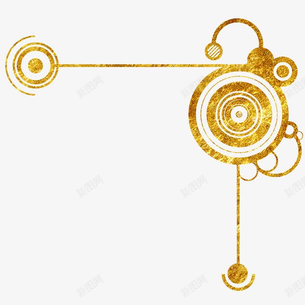 金色零件png免抠素材_新图网 https://ixintu.com 机器轴零件 蒸汽机 金色锡纸