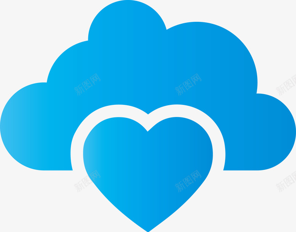 蓝色云朵桃心logo图矢量图图标eps_新图网 https://ixintu.com LOGO设计 云 云logo 云朵 云朵LOGO 云朵logo 企业商标 创意云朵 图标 爱心 矢量云朵 精美云朵 蓝色 矢量图
