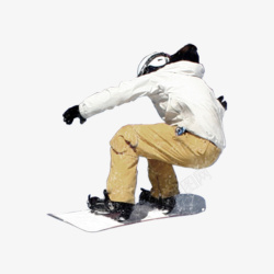 滑雪溜冰人冬天悬空素材