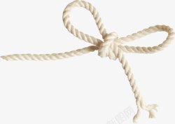 三股棉绳一根编成蝴蝶结的棉绳高清图片