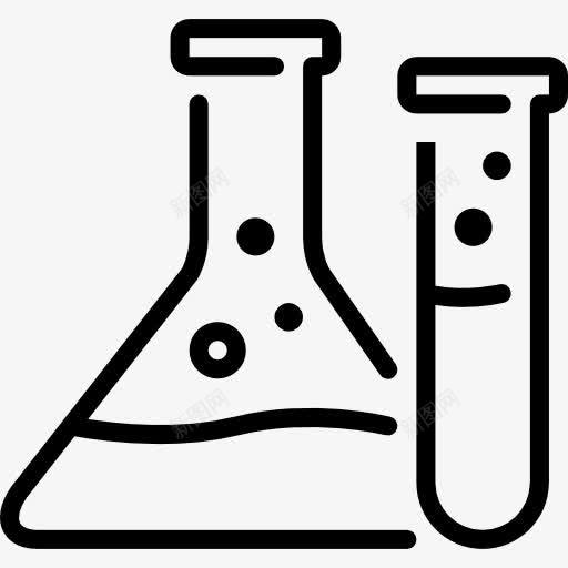 化学图标png_新图网 https://ixintu.com 化学 化学教育 实验室插画 实验室烧瓶