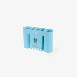 挤牙膏器创意牙刷架多功能强力粘胶天蓝色高清图片
