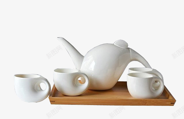 简洁白色茶具png免抠素材_新图网 https://ixintu.com 创意茶具 摆件 煮茶茶具 瓷器 礼品