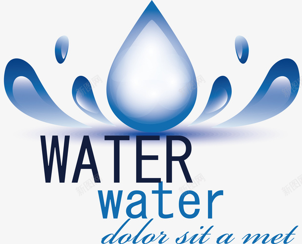创意水滴节水LOGO元素矢量图图标ai_新图网 https://ixintu.com LOGO 创意设计 喷溅 水滴 水滴水珠 水珠 水能源 水花 水资源 蓝色 蓝色水滴 矢量图